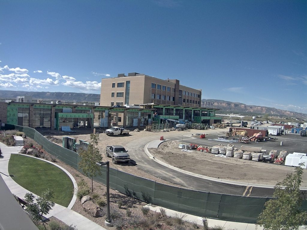 outside view of community hospital under construction