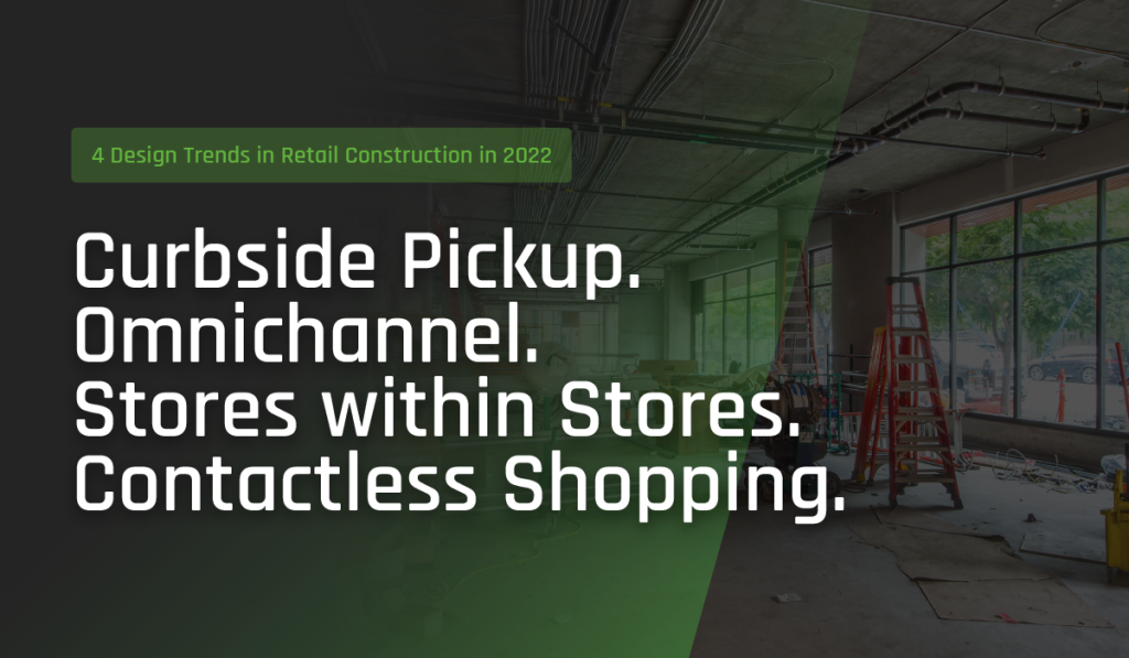 Indoor retail construction site