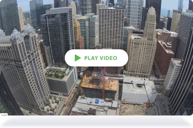 A truelook camera video being used for a construction time lapse