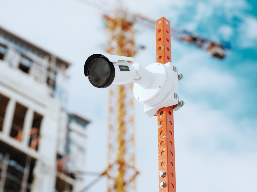 Image of a Fixed 4K IR camera on a construction job site