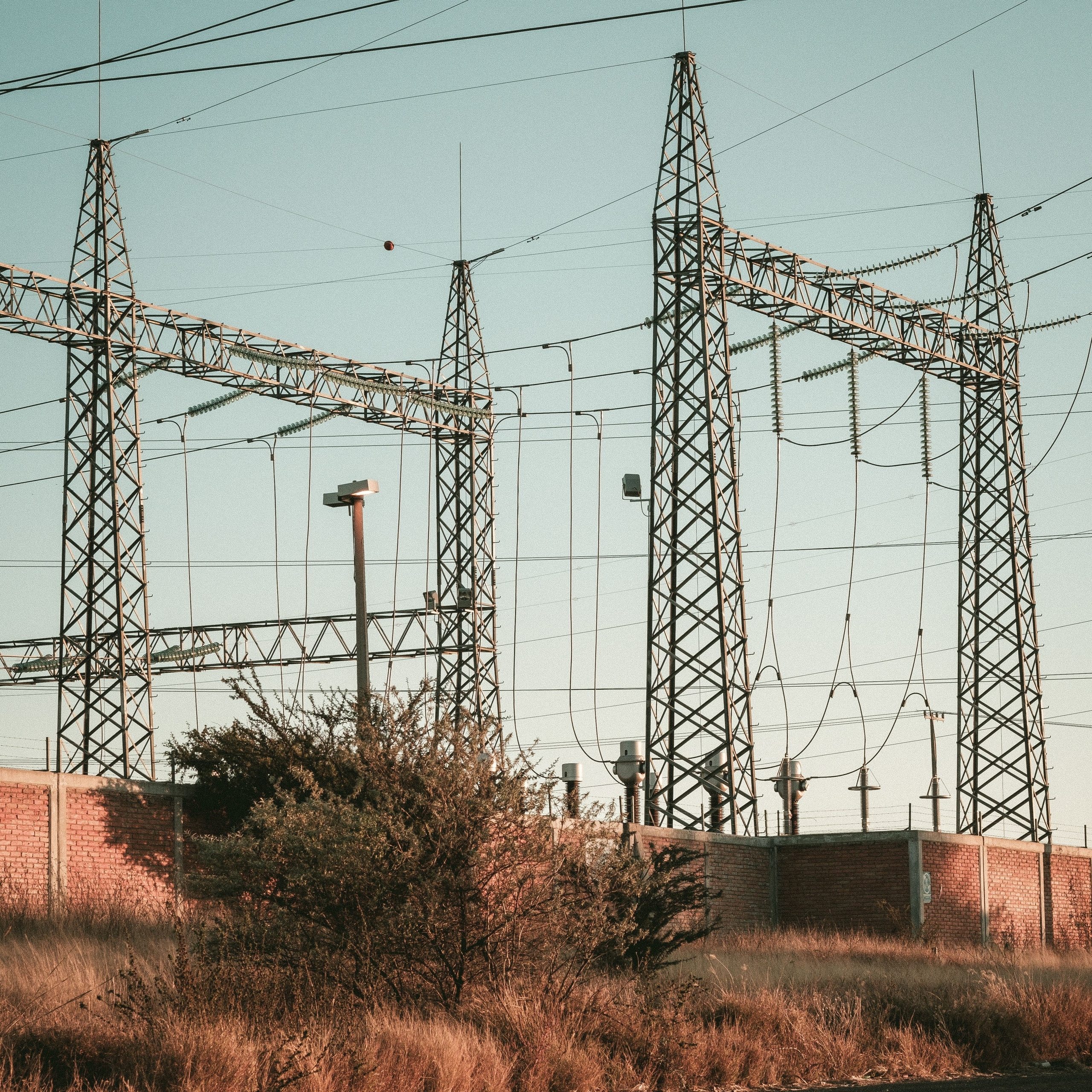 Electrical substation towers