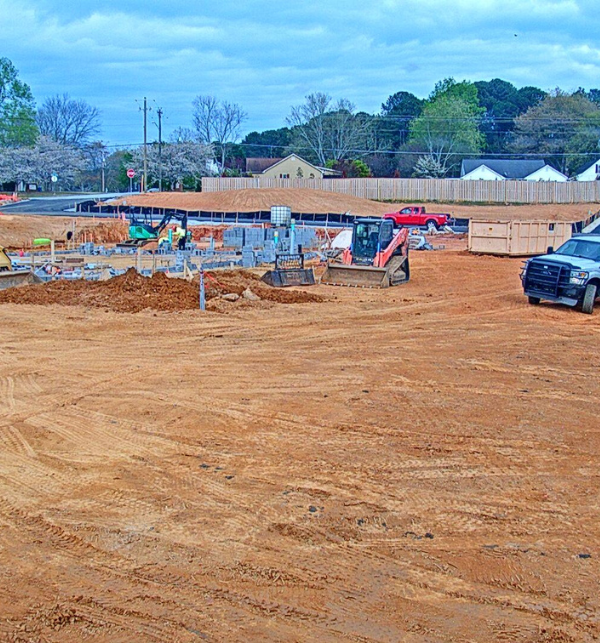 an image of construction on the City BBQ in Snellville,GA by Rycon Construction taken by a construction camera