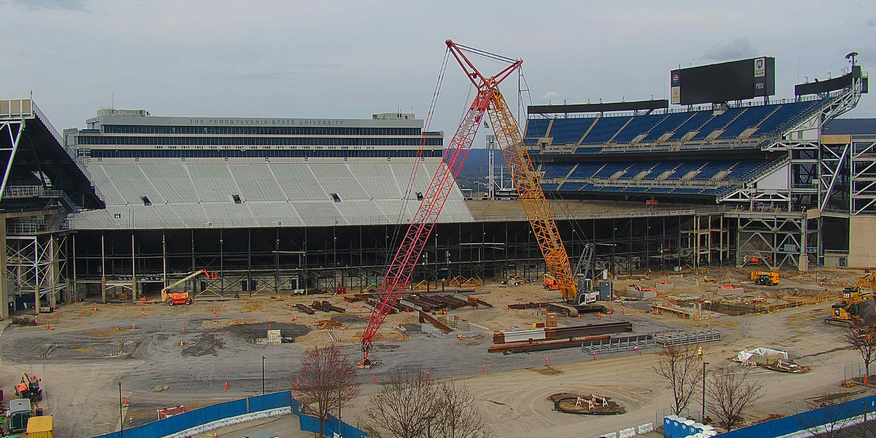 Penn State Beaver Stadium renovation time-lapse
