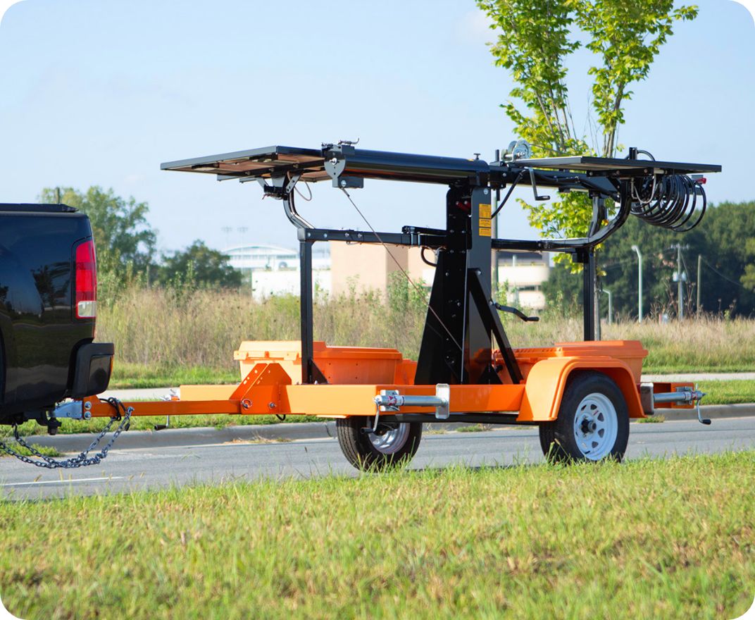 Mobile trailer pulled by car
