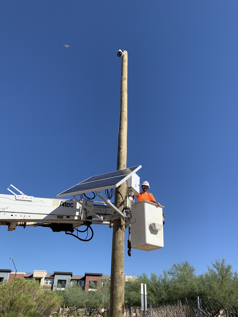 Solar power panel setup