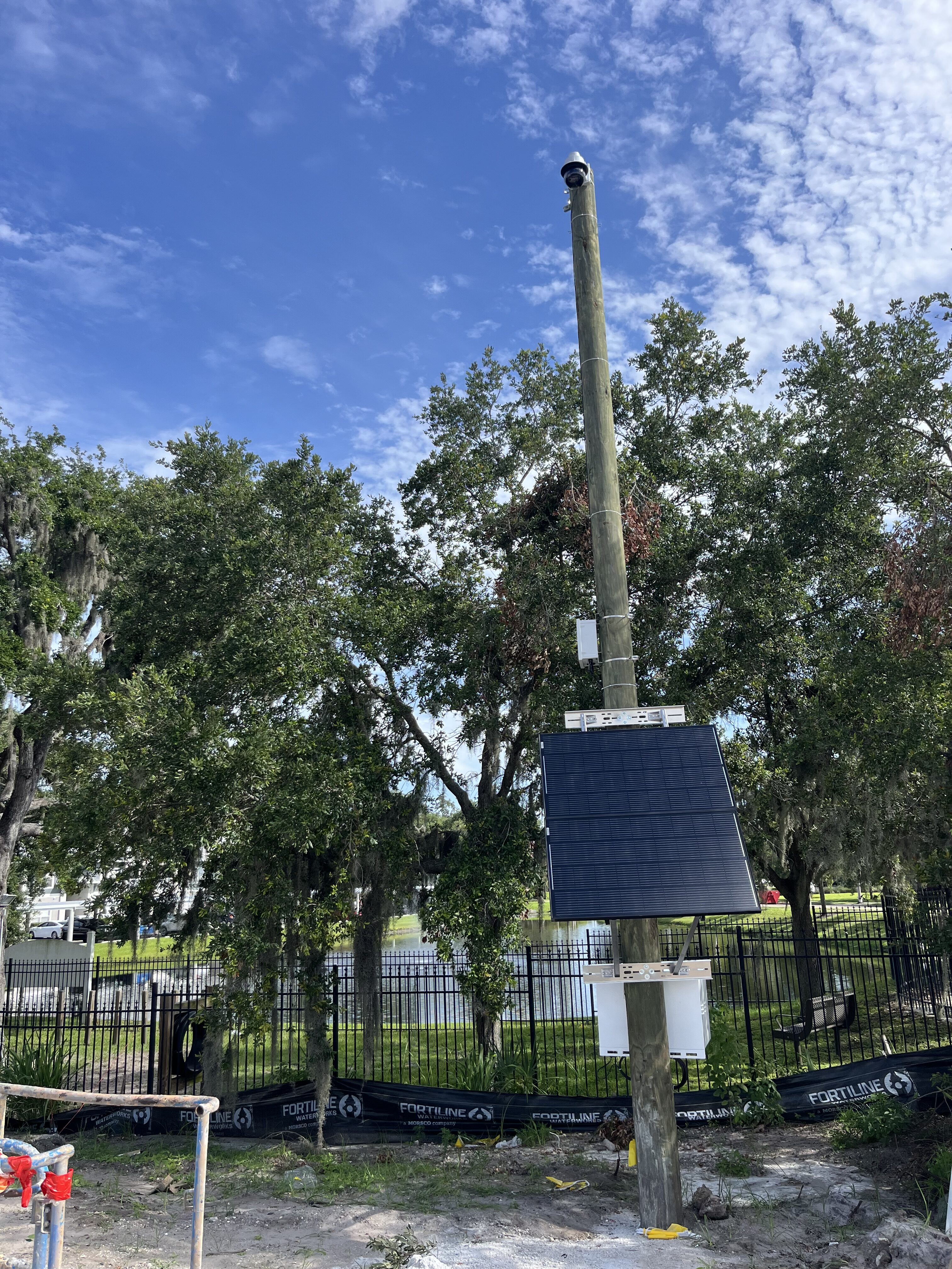 Solar power panel setup