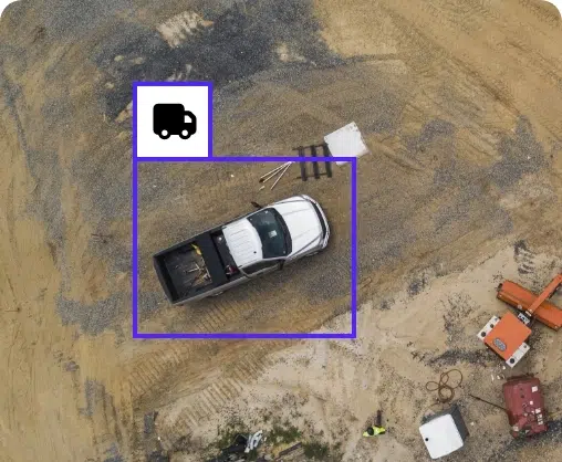 TrueAI Site Activity showing that it is detecting a vehicle on site