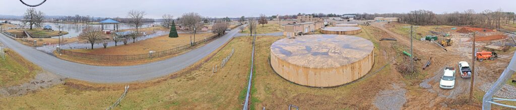 Tolm Group's site at the start of the water treatment plant construction project