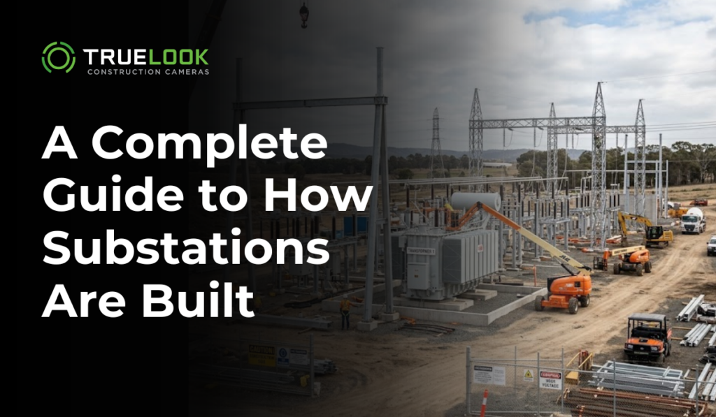 construction jobsite of a substation