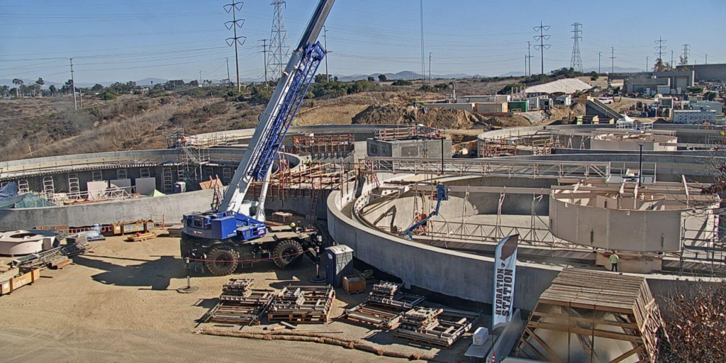 north city water treatment plant expansion captured by construction security cameras