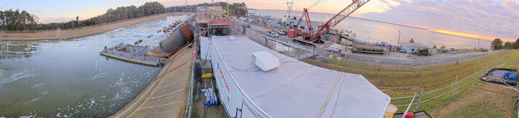 power plant monitoring on a Surry project using a construction camera