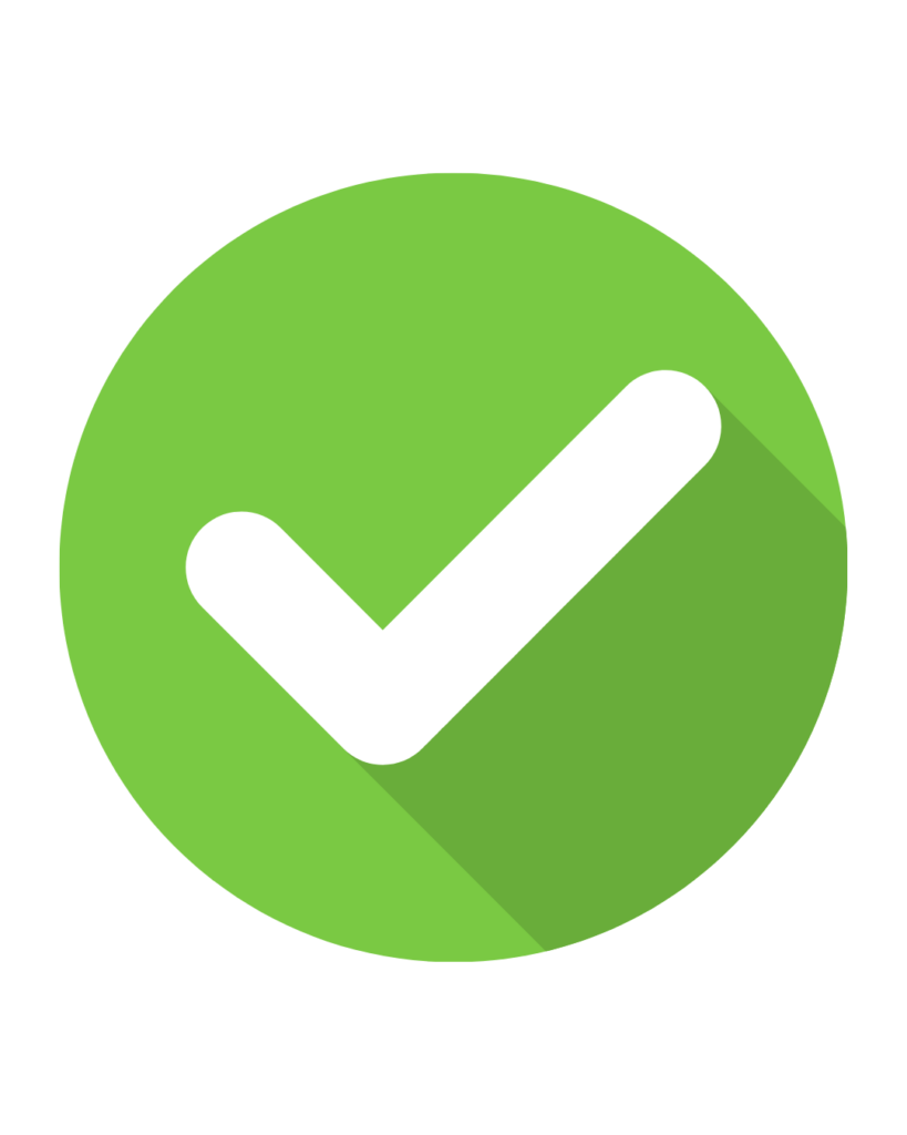 green checkmark