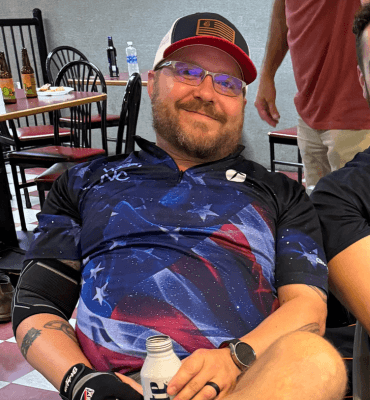 TrueLook solutions engineer smiling at a restaurant
