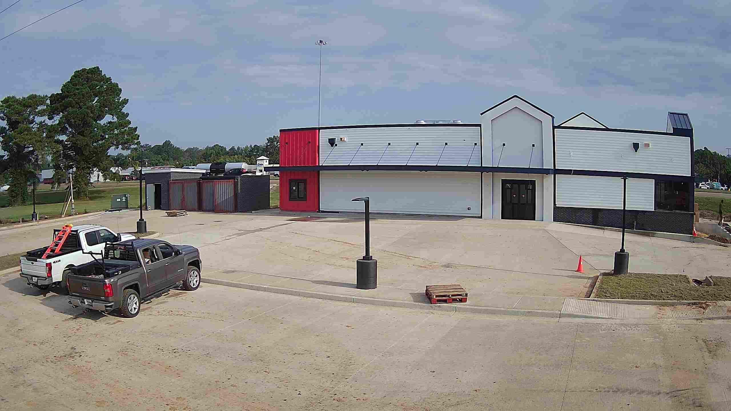 Zaxby's in TN under construction captured by a jobsite camera for visibility 