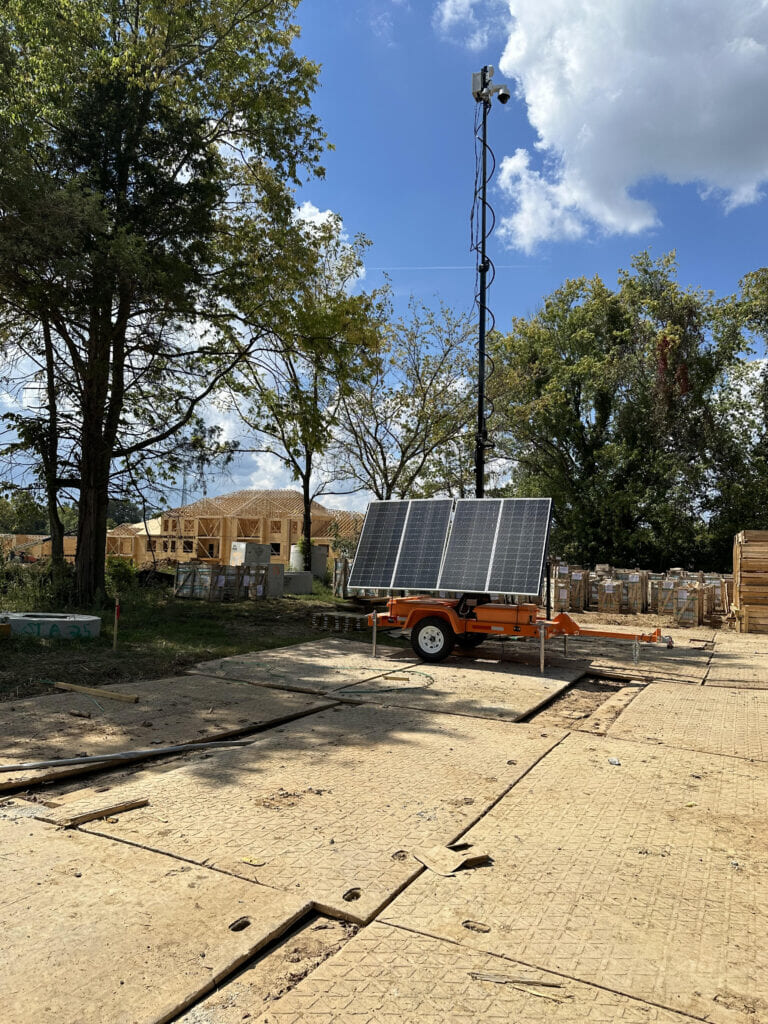 mobile trailer on a multifamily jobsite