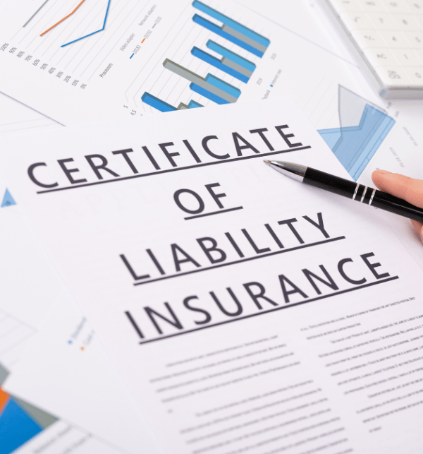 Certificate of liability insurance