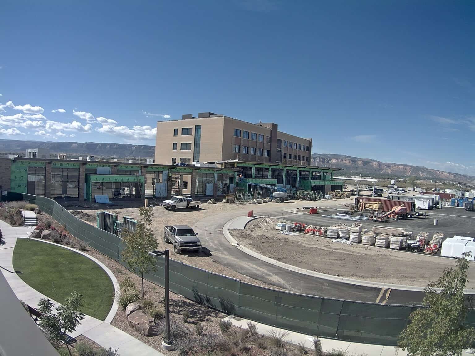 TrueLook camera view of a hospital under construction