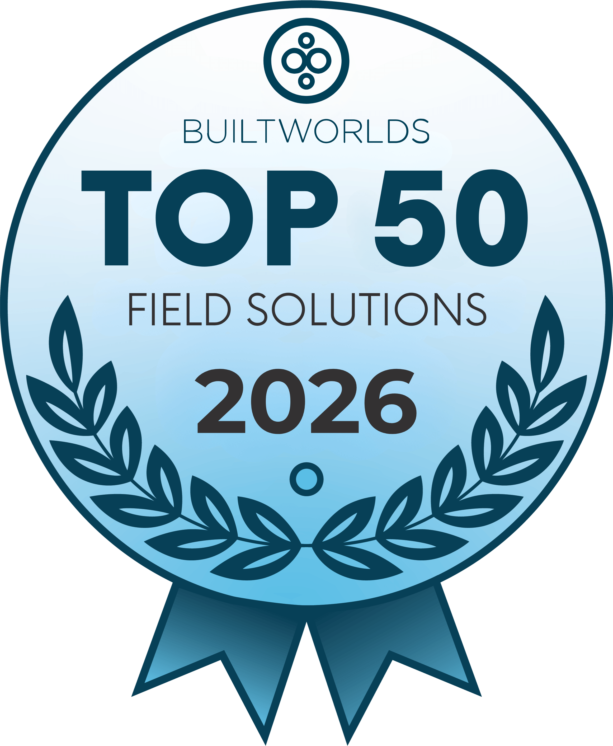 BuiltWorlds 2026 Top 50 Field Solutions Leader badge