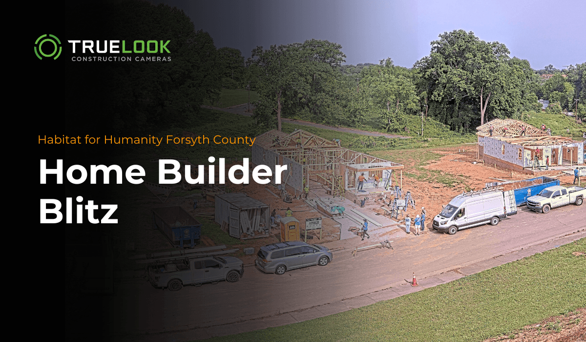 Habitat for Humanity Forsyth County Home Builder Blitz, with homes under construction