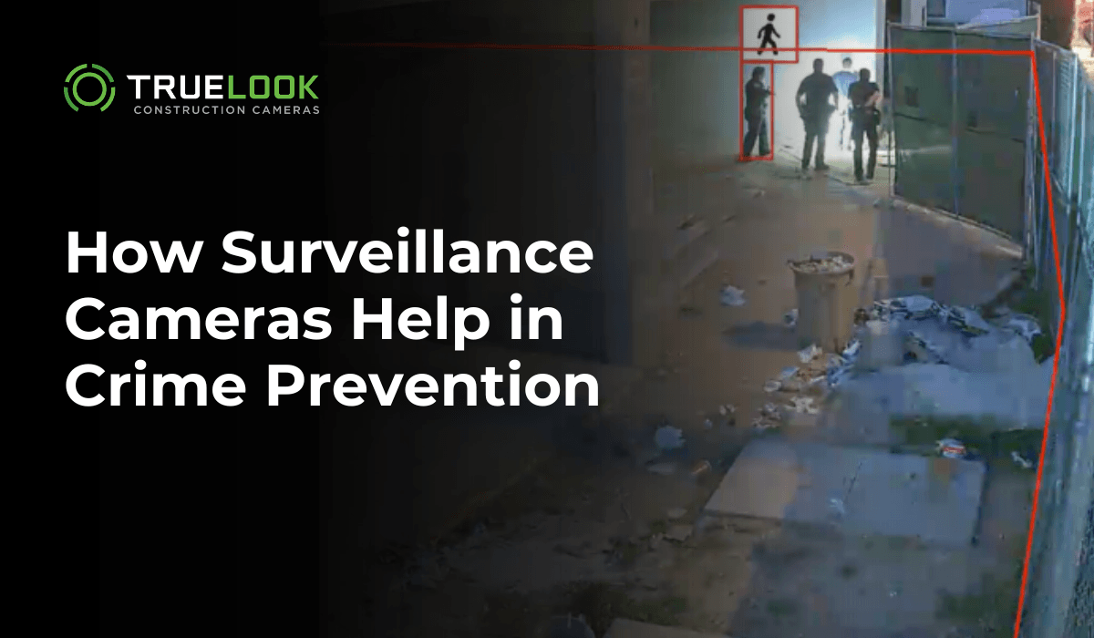 How Surveillance Cameras Help in Crime Prevention, with intruders flagged on a camera feed