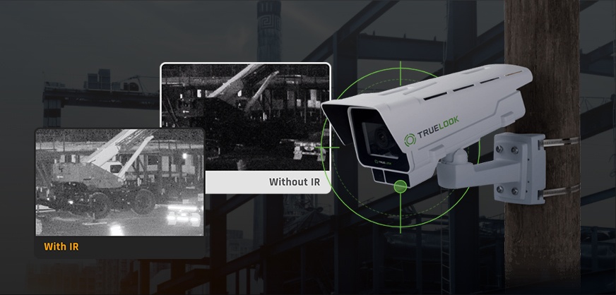 Infrared TrueLook camera with side-by-side night views with and without infrared