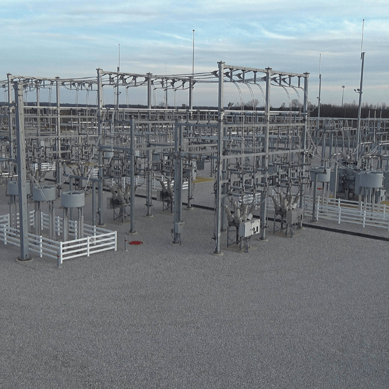 Electrical substation construction captured by a TrueLook Camera