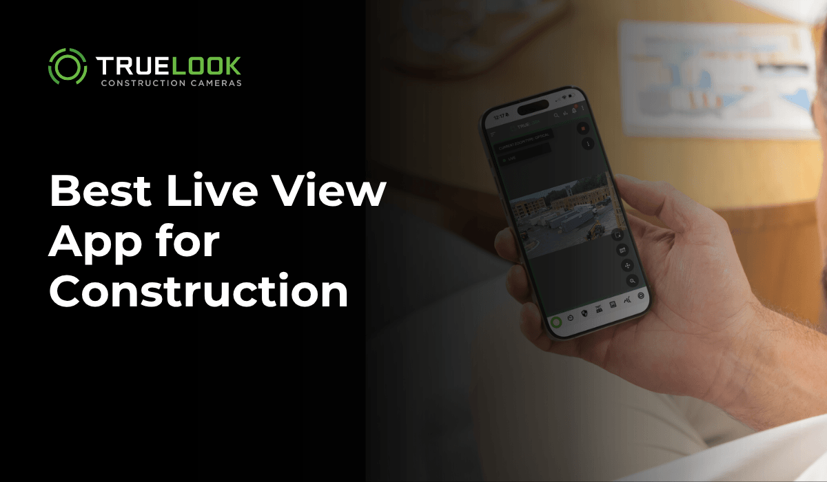 Best Live View App for Construction, with a hand holding a phone