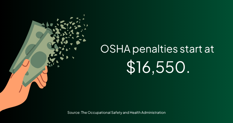 OSHA penalties start at $16,550