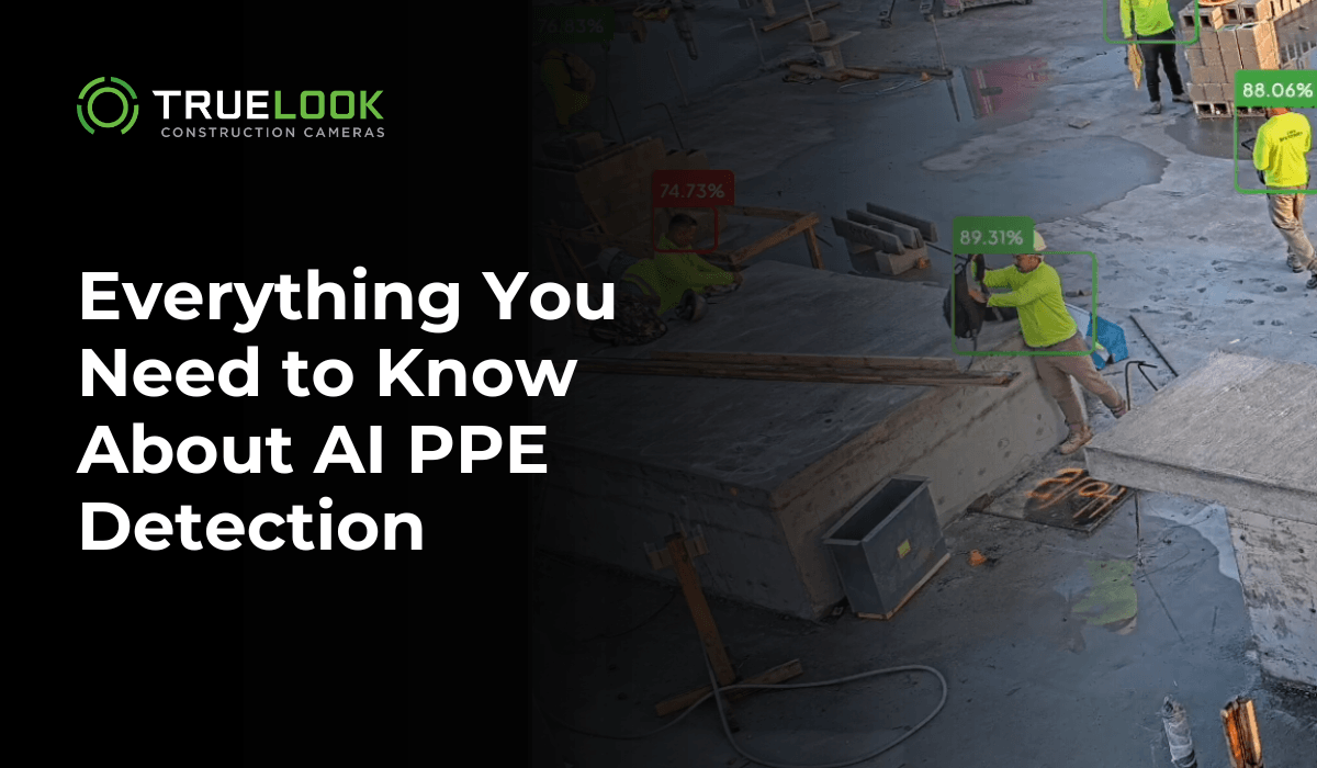 Everything You Need to Know About AI PPE Detection, with workers flagged on a camera feed