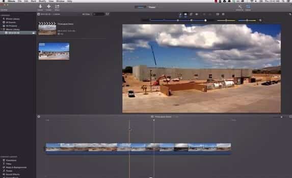 Time-lapse video editing interface