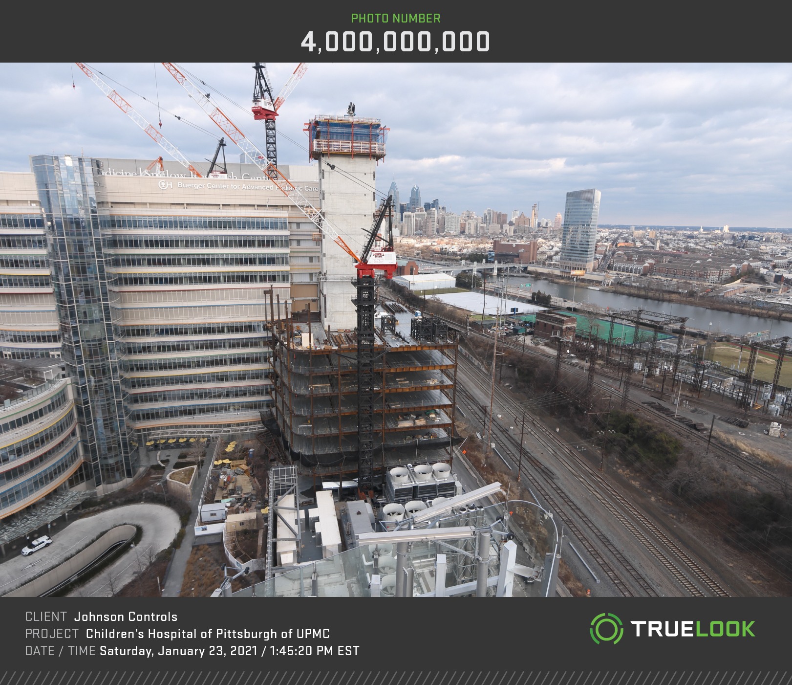 TrueLook's 4 billionth photo, Children's Hospital of Pittsburgh of UPMC under construction