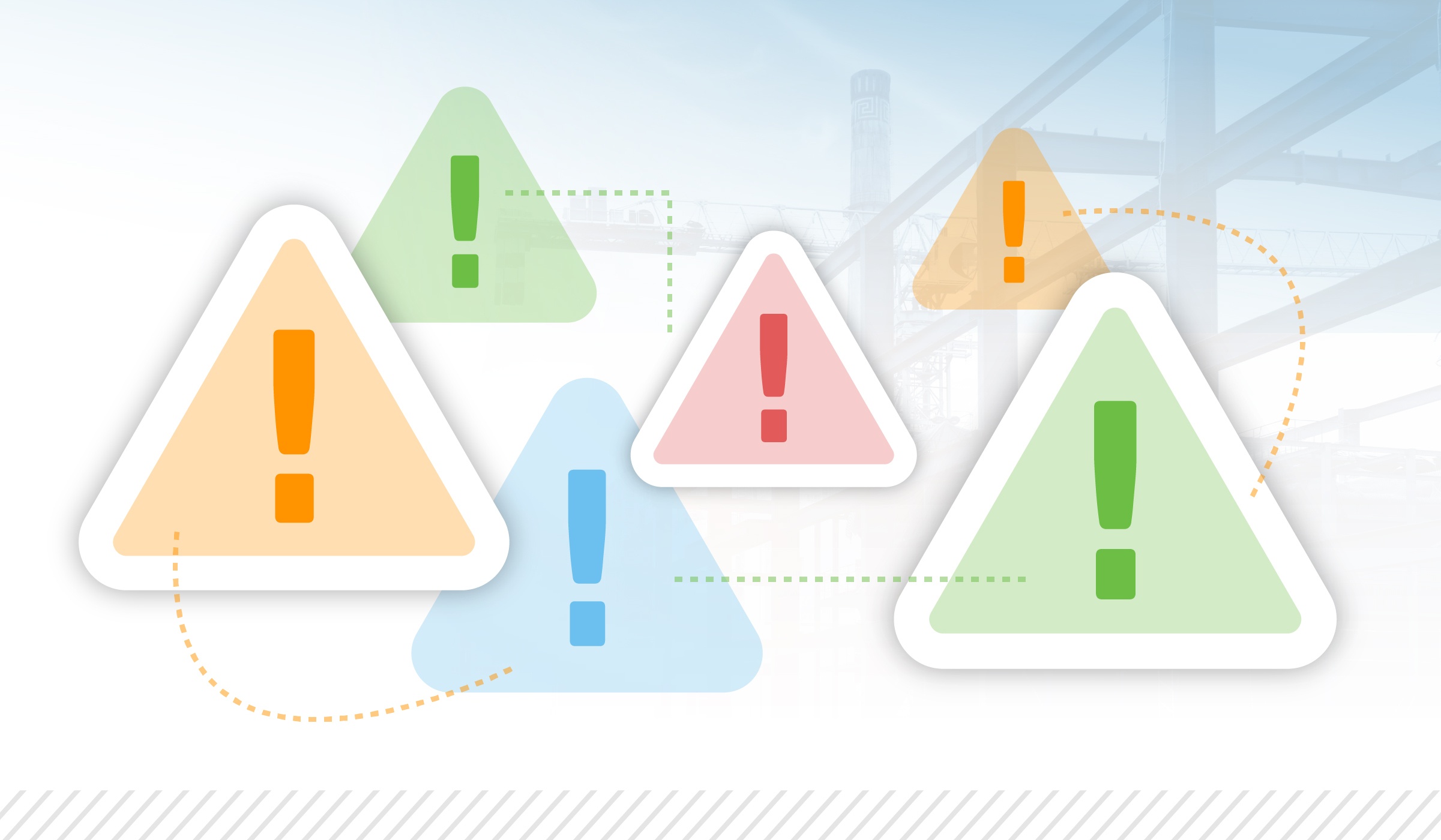 Illustration of warning triangles