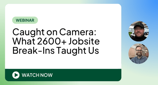 Webinar: Caught on Camera: What 2600+ Jobsite Break-Ins Taught Us, with two presenter photos