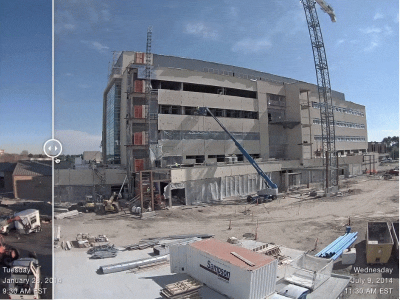 swipe over image to show before and after of construction project