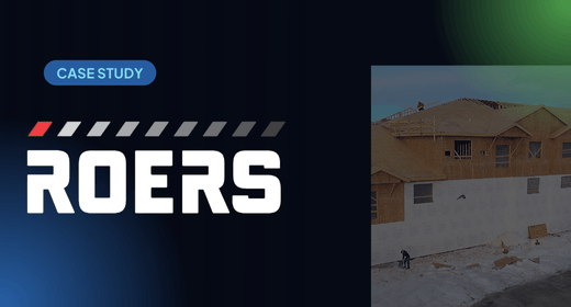 Case study: Roers, with a jobsite camera view of a wood-frame building under construction