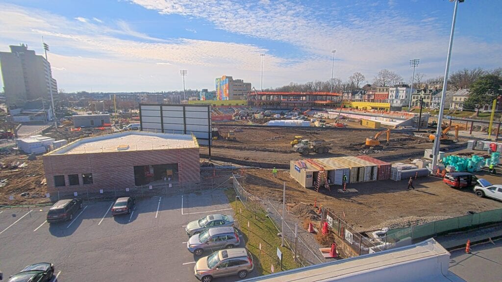 Hagerstown, Meritus Park being built captured by a jobsite camera