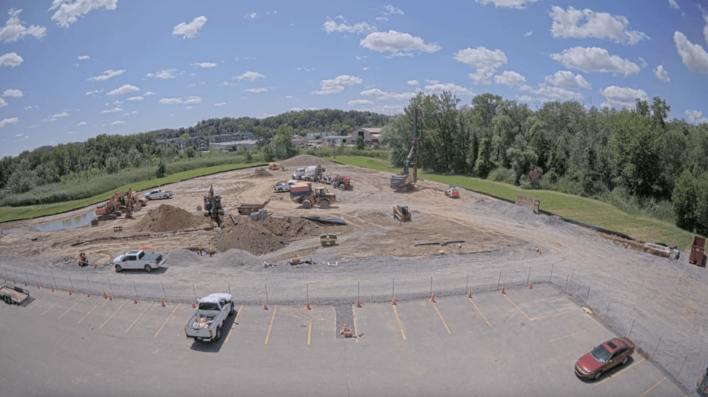 Mitchell design build maguire bright flite construction site captured by a TrueLook construction camera providing them with jobsite visibility
