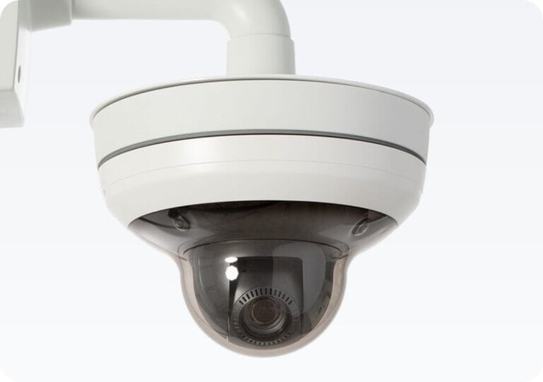 TrueLook interior multi-camera dome camera mounted from a ceiling bracket