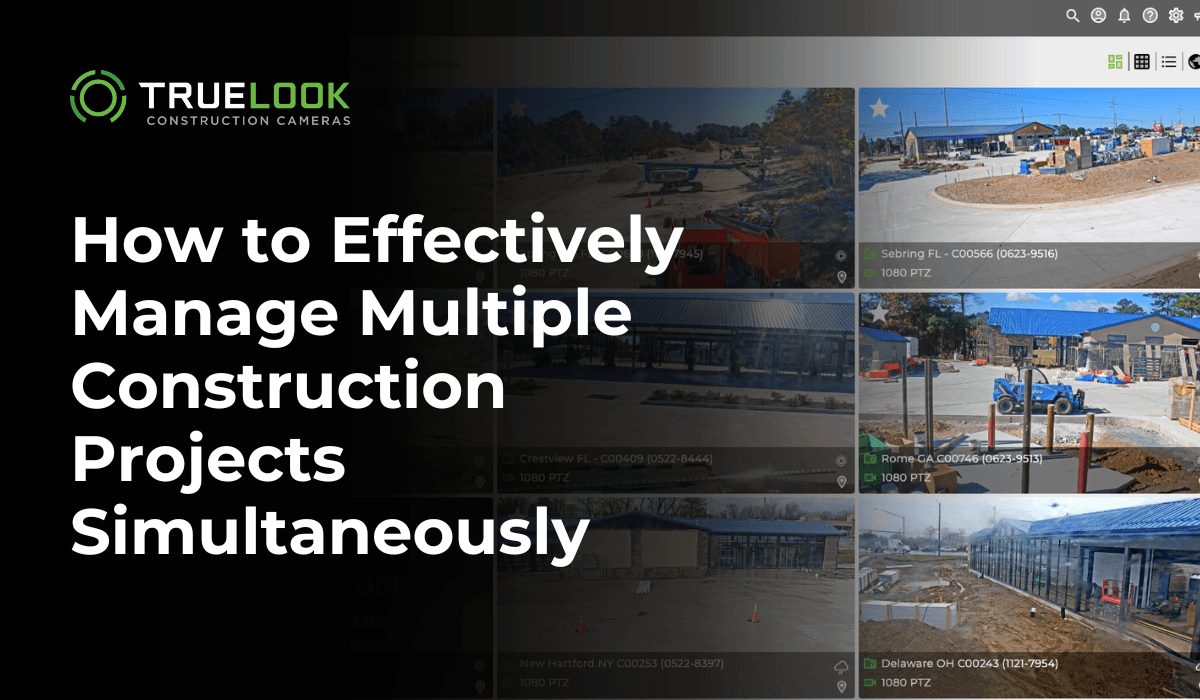 How to Effectively Manage Multiple Construction Projects Simultaneously, with a camera dashboard