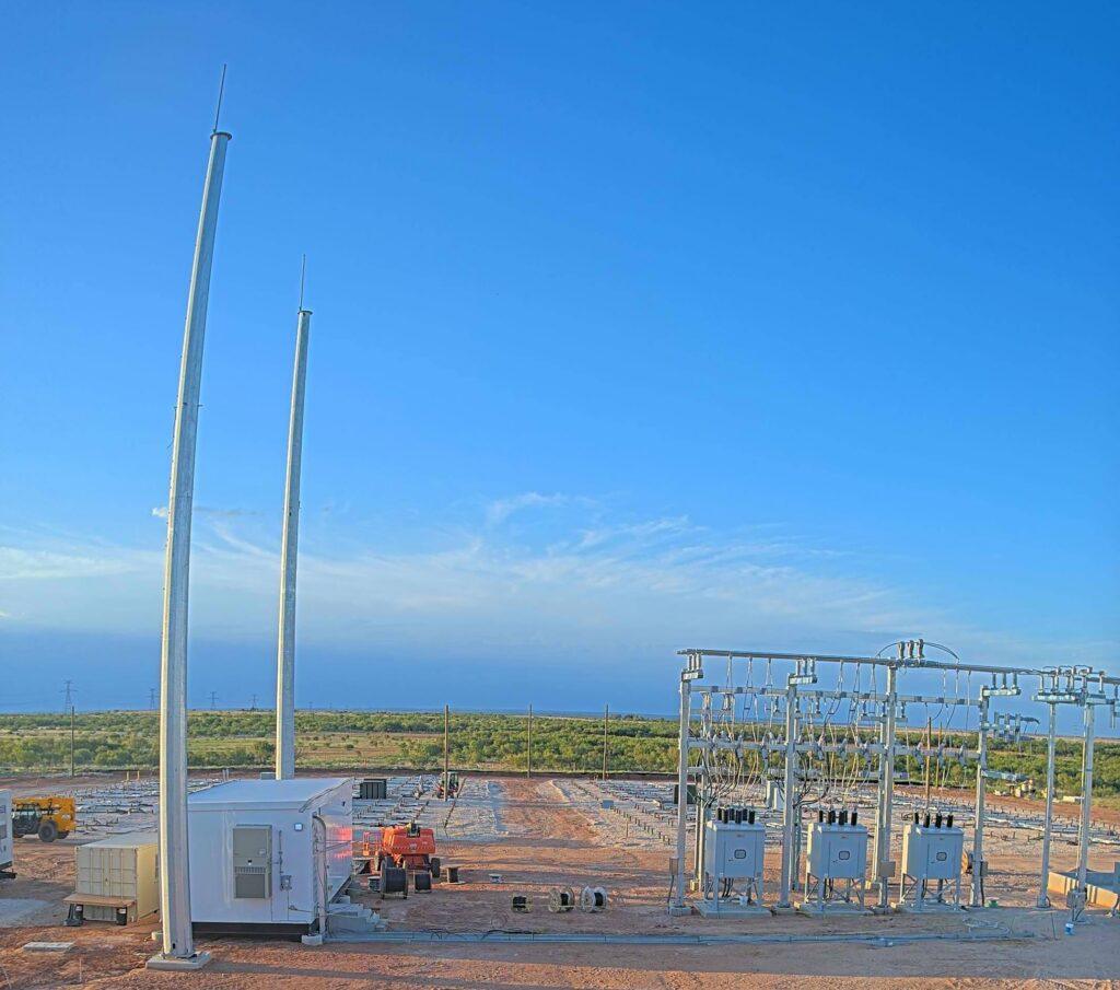 Substation construction happening on a site captured by a TrueLook Camera