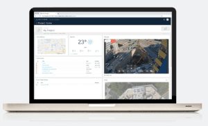 Laptop showing the TrueLook and Autodesk dashboard