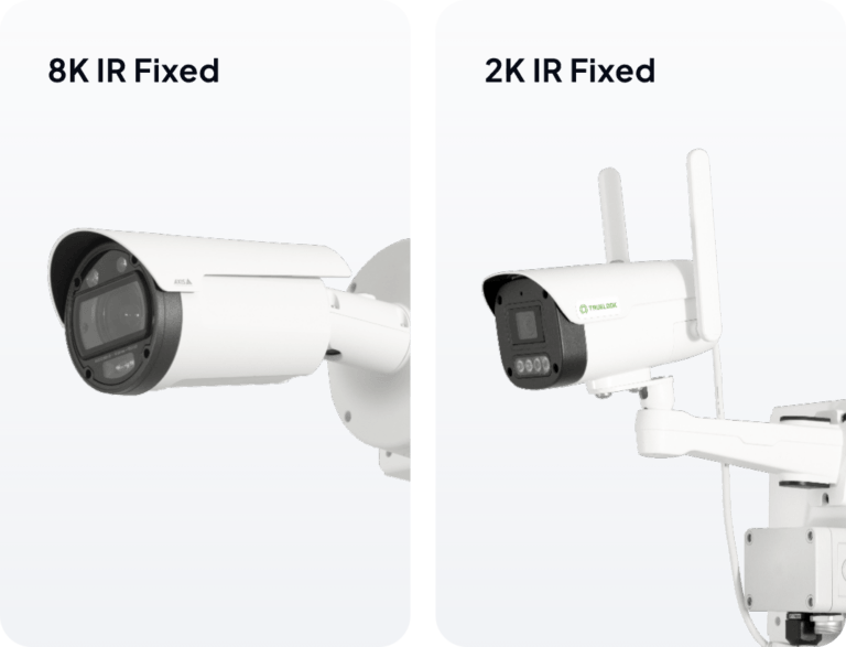 Side-by-side TrueLook 8K IR fixed and 2K IR fixed bullet cameras