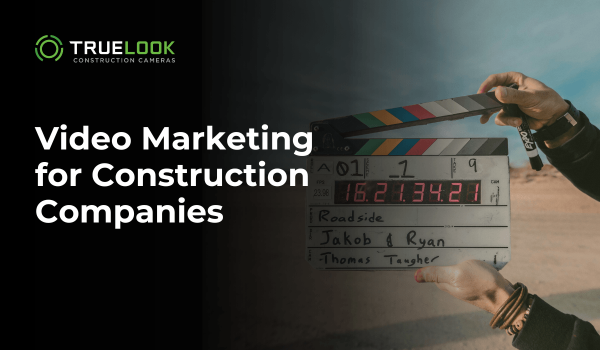 Video Marketing for Construction Companies, with a film clapperboard