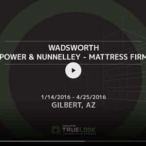 Time-lapse video title card: Wadsworth, Power and Nunnelley, Mattress Firm, Gilbert, AZ