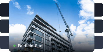 Mockup of a camera platform viewing a live view of the Fairfield construction site