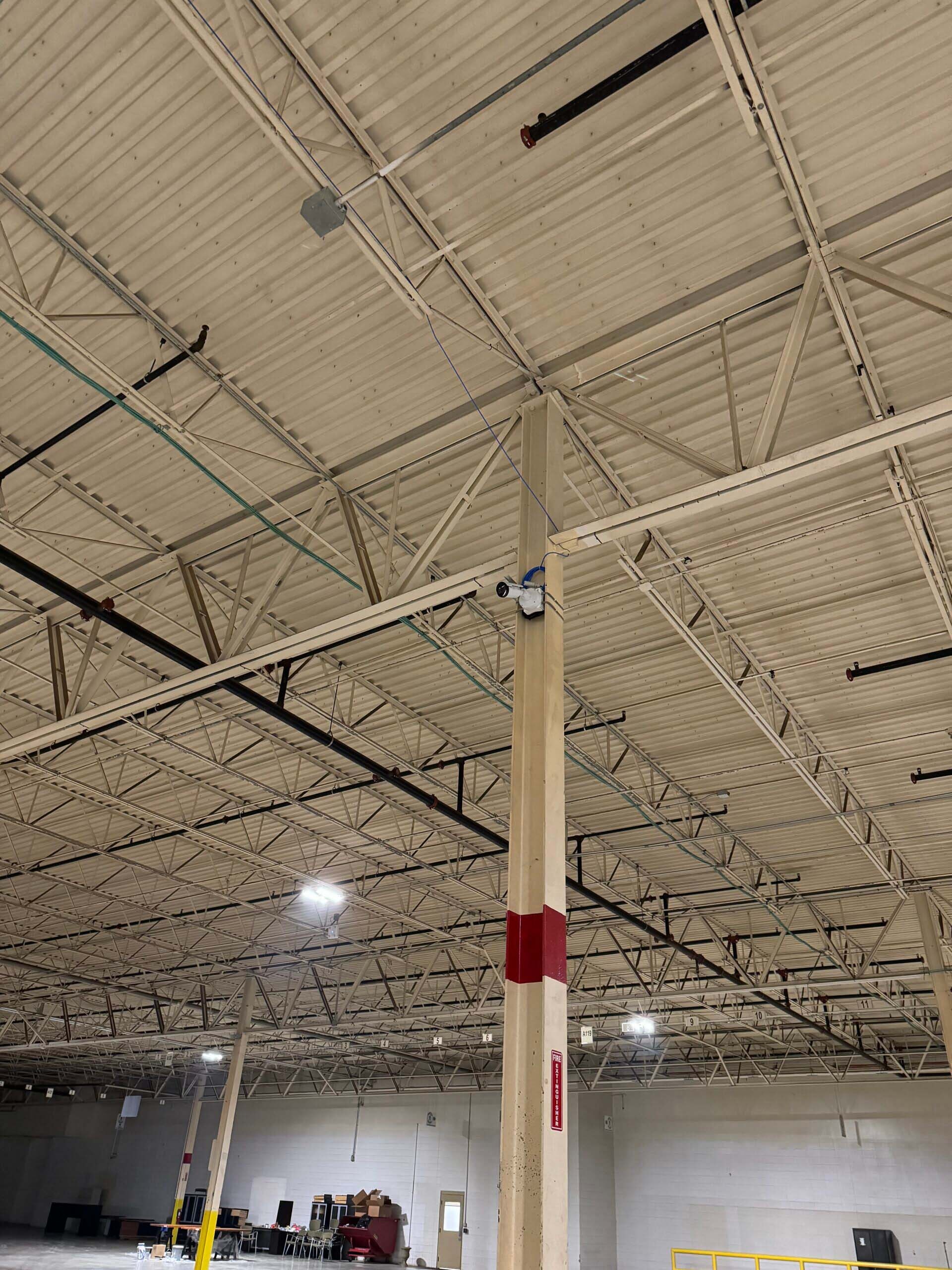 Interior 4K fixed camera installed with PoE