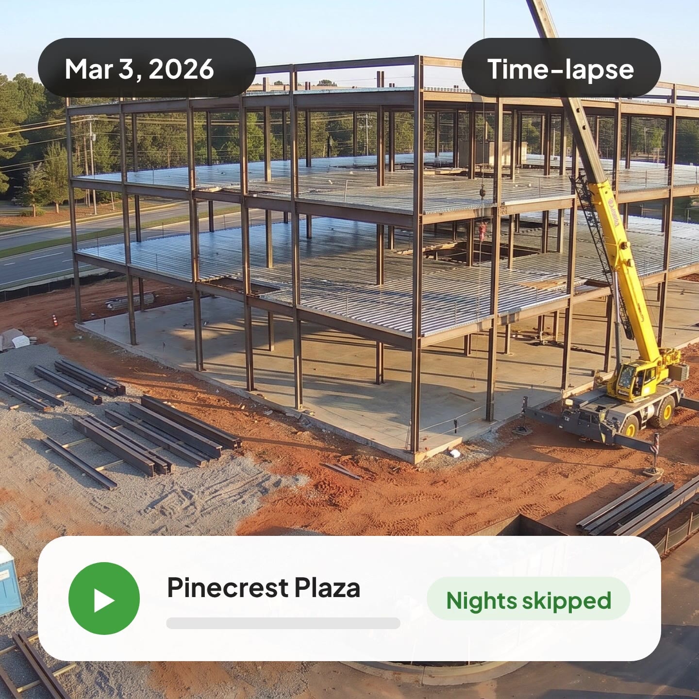 TrueLook time-lapse of a medical office building under construction