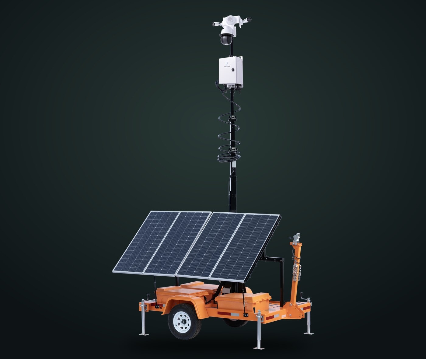 TrueLook Mobile Surveillance Trailer with TrueShield and solar panels